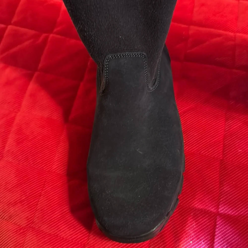 Land’s End Men’s Navy Blue Winter Boots with Back Zippers